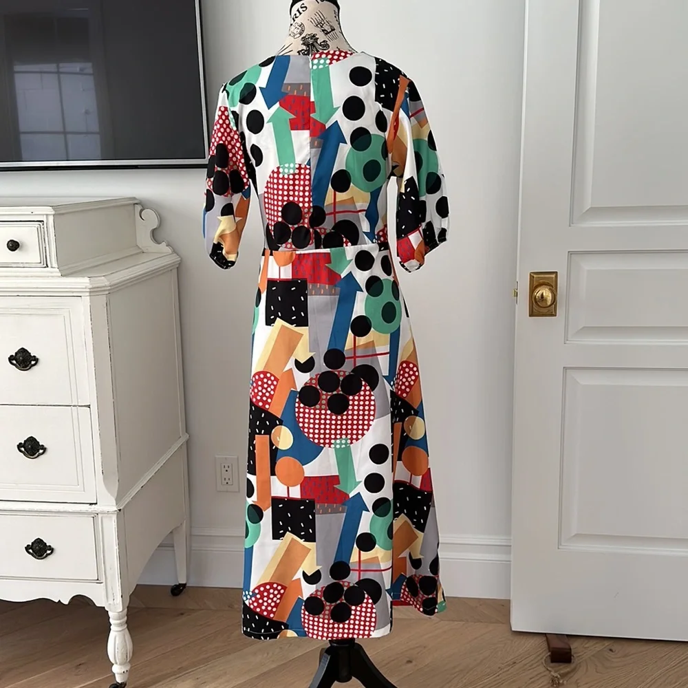 Fun Multi-Colored Print Dress - Picture 3 of 7